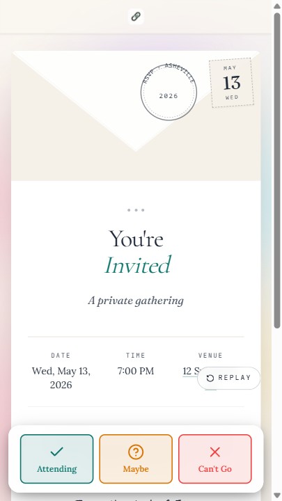 Envelope template preview
