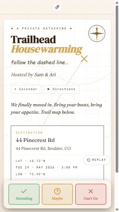 Map & Compass template preview